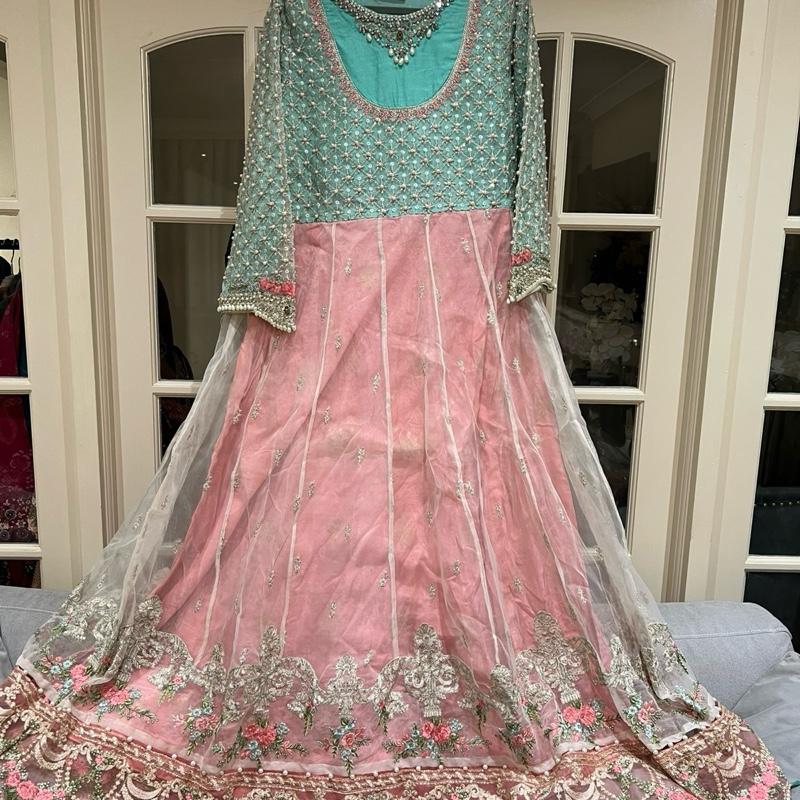 Allys heavy maxi dress with chiffon dupatta and trousers