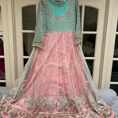 Allys heavy maxi dress with chiffon dupatta and trousers