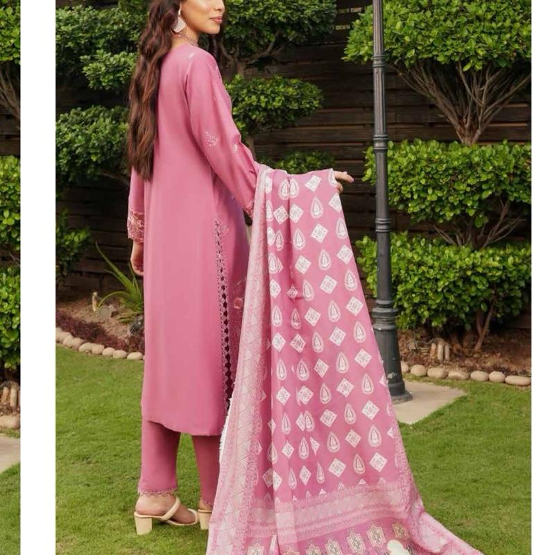 Pink embroidered 3PC suit