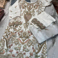 White organza embroidered 3PC