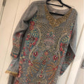 Grey chiffon suit 3PC