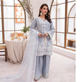 Karma dove grey embroidered with farshi shalwar