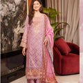 Munira mauve heavy embroidered chicken kari lawn 3PC