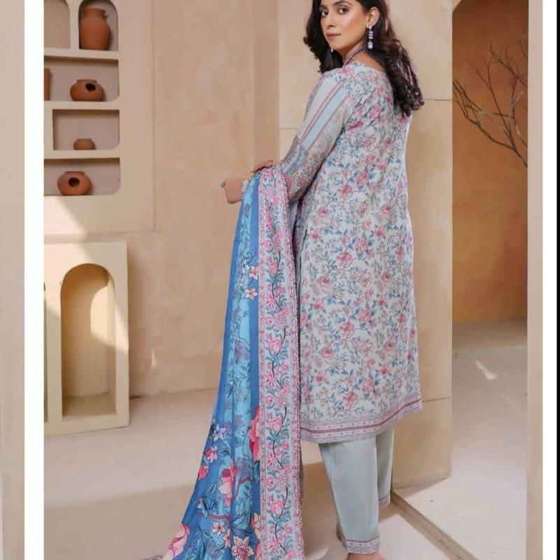 Munira printed with embroidered 3PC