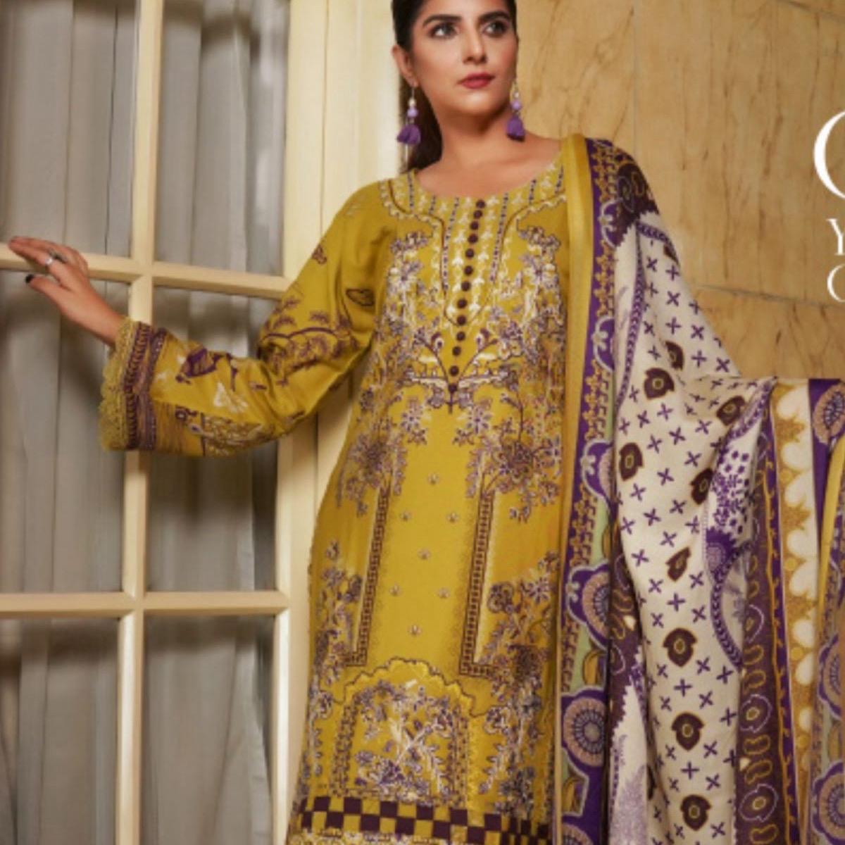 Munira lime green winter dhanak 3PC