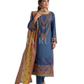 Zahra Rubab  Blue embroidered 3PC
