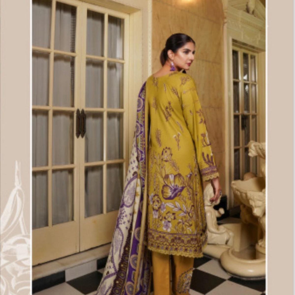 Munira lime green winter dhanak 3PC