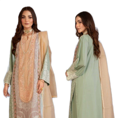 Ally’s linen 3PC embroidered suit