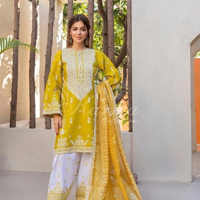 Karma lime Farshi Shalwar Suit for Women - Perfect for Salwar Kameez - Womenswear