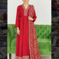 Ally’s designer winter karandi suit with heavy embroidered shawl