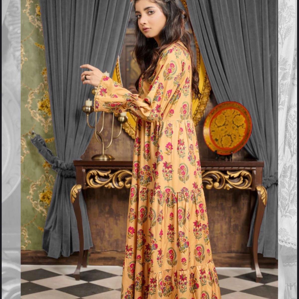 Simrans linen long maxi dress winter collection
