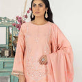 Allys Pink dhanak embroidered 3PC suit