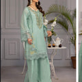 Zahra Rubab Sea Green Fancy Suit with Farshi Shalwar for Women - Comfort, Womenswear, Asian, Clothes, Salwar