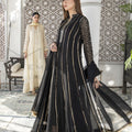 Black chiffon mirror work dress 3PC