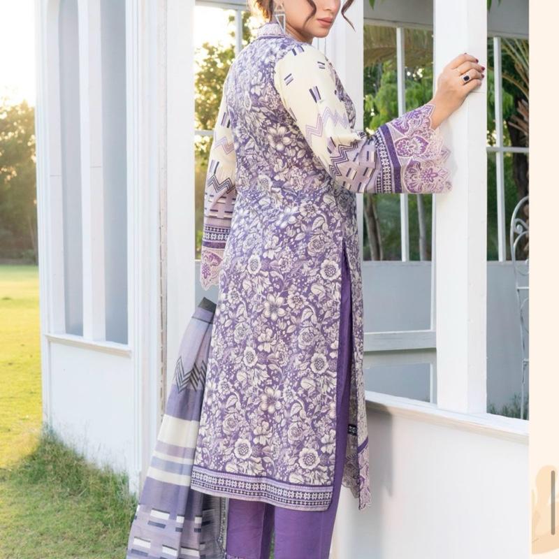 Munira purple embroidered 3PC