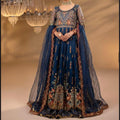 Zahra Rubab long heavy fancy maxi blue