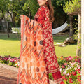 MSL-02 Munira Red Embroided Lawn 3PC