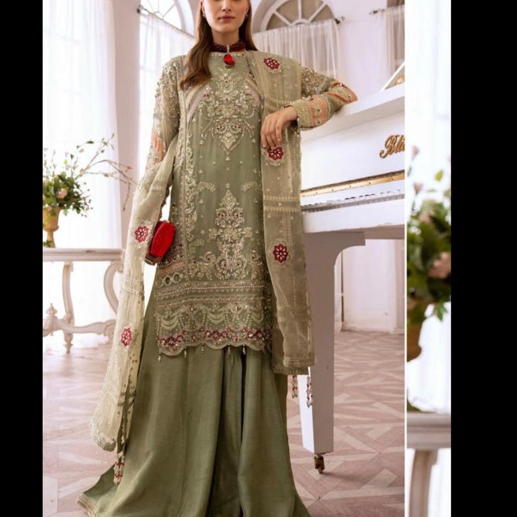Ally’s heavy fancy wedding wear with sharara and dupatta