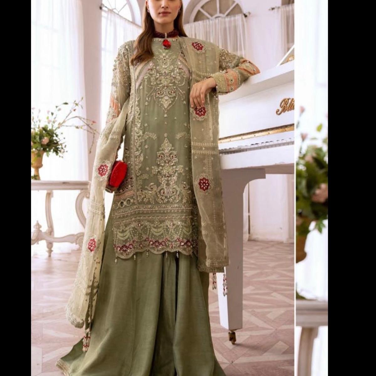 Ally’s heavy fancy wedding wear with sharara and dupatta