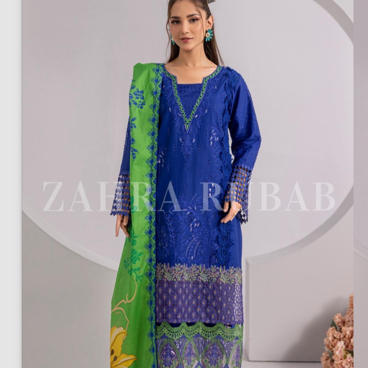 Blue Zahra Rubab 3PC