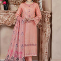 Peach heavy embroidered 3PC