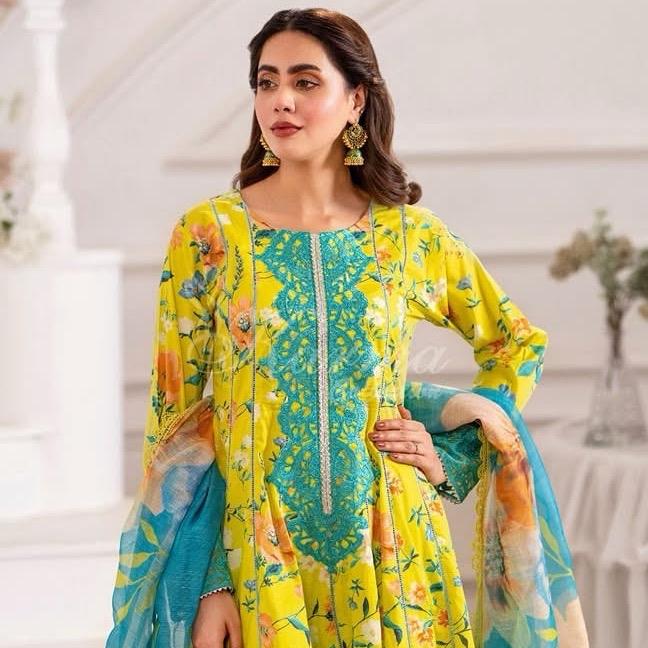 Karma sage Embroidered with farshi shalwar