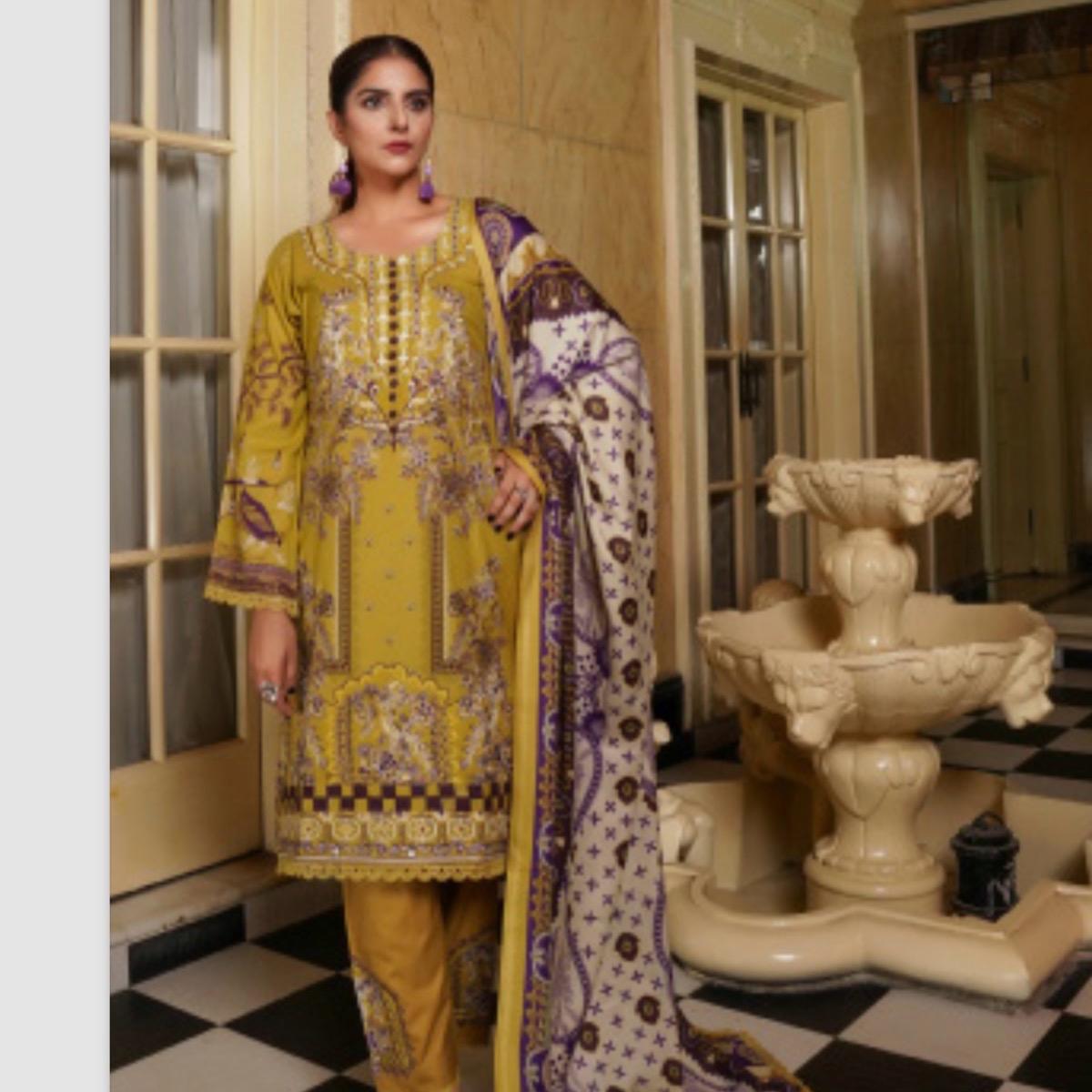 Munira lime green winter dhanak 3PC