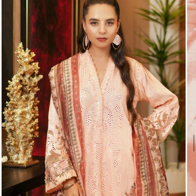 Munira cotton heavy embroidered fancy suit