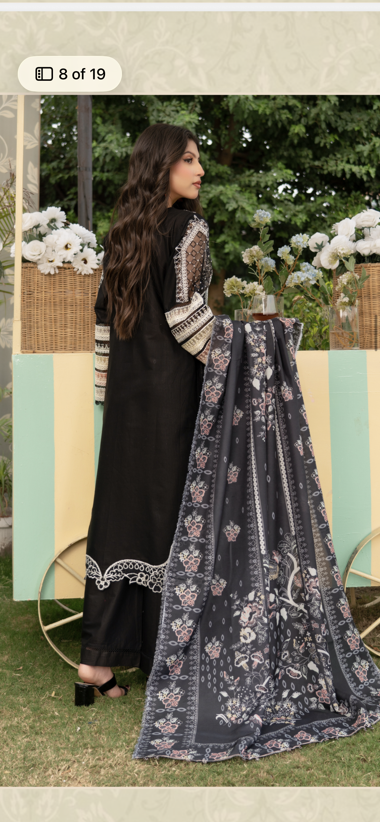Munira black heavy embroidered 3pc