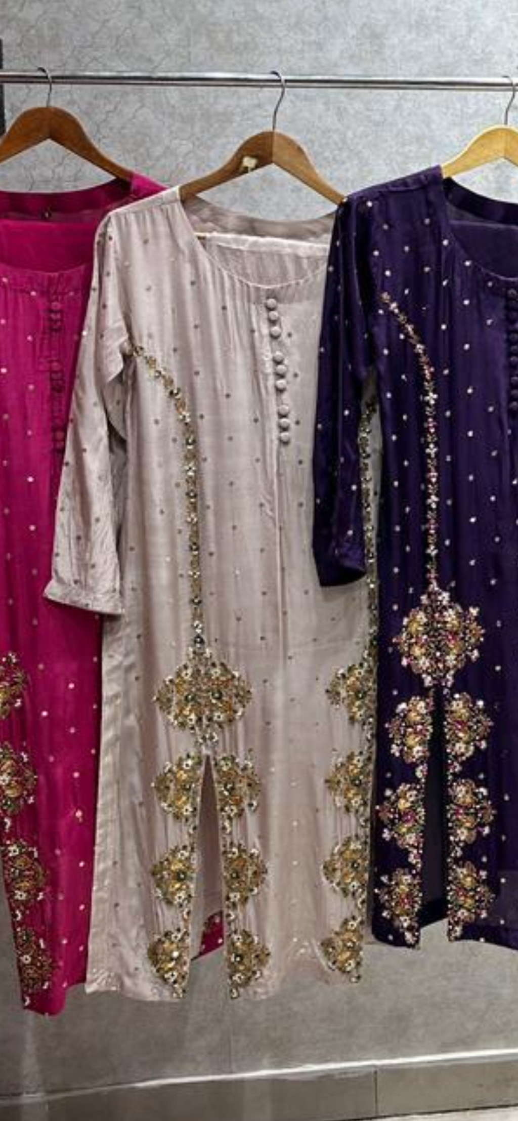 SHEHNAI- Sheesha Silk Luxe Hand Embellished 3pc Pakistani Wedding Party Formalwear- S/M/L Size