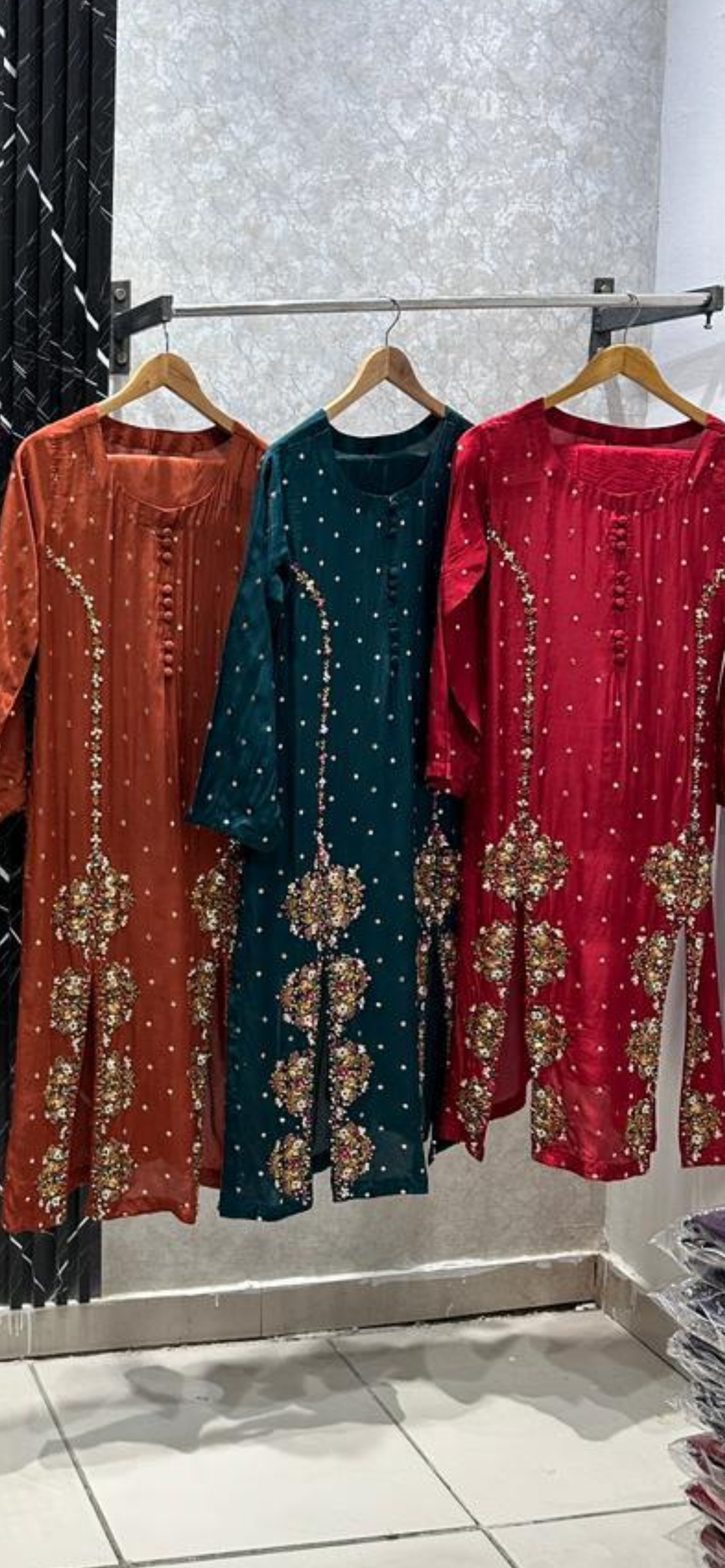 SHEHNAI- Sheesha Silk Luxe Hand Embellished 3pc Pakistani Wedding Party Formalwear- S/M/L Size