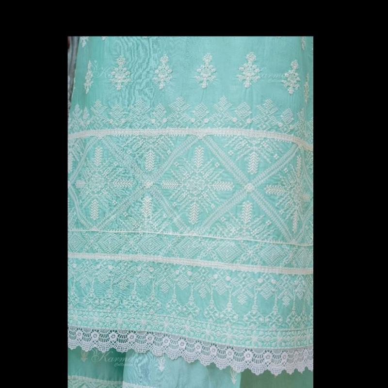 Latest karma cotton Embroidered 3PC