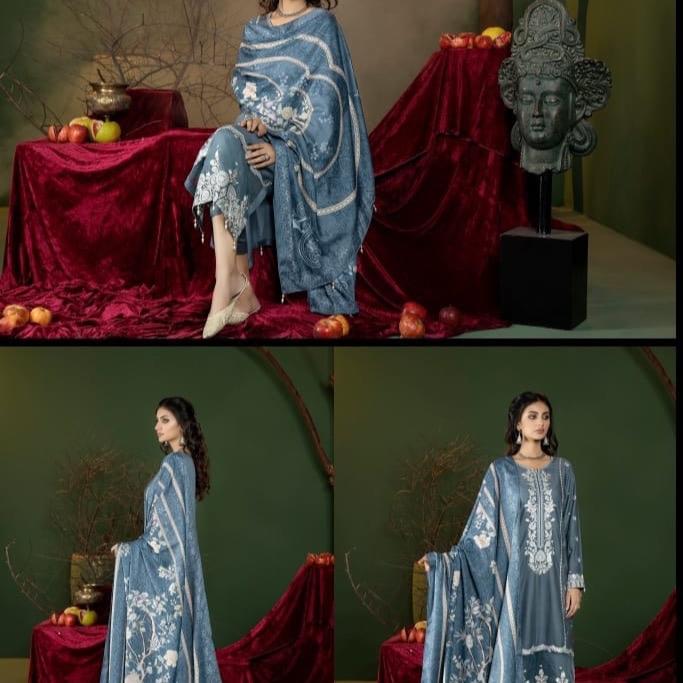 Ally’s grey embroidered 3PC suit