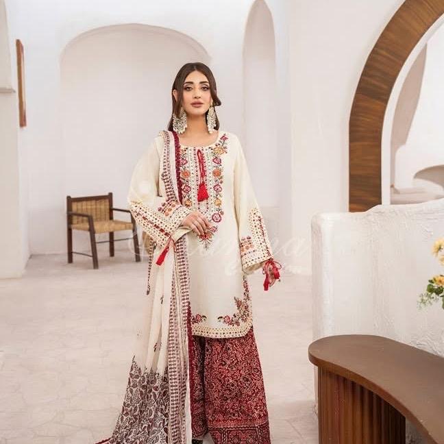 Original karma embroidered with farshi shalwar