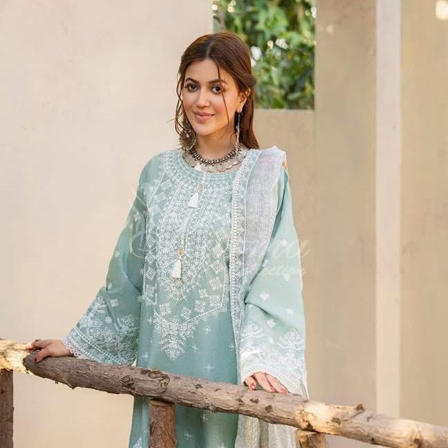 Karma embroidered with farshi shalwar 3PC