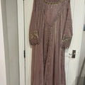 Light tea pink chiffon fancy suit