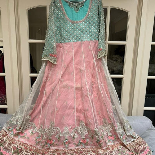 Allys heavy maxi dress with chiffon dupatta and trousers