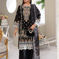 Munira black heavy embroidered 3PC