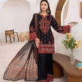 Karma black  embroidered farshi shalwar 3PC