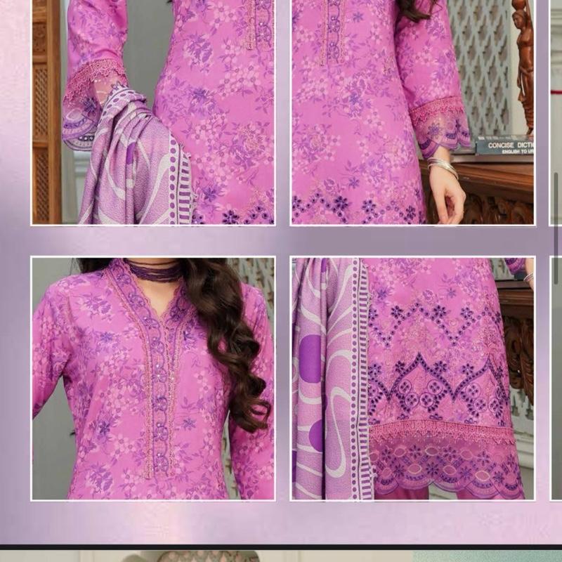 Munira Dhanak 3PC with Wool Shawl - Purple Embroidered Kurta Set for Women