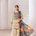 Aaina Collection Latest Karma Lemon Haze Dress with Farshi Shalwar & Printed Dupatta for Asian Elegance - Embroidery, Outfit, Salwar, Clothes, Silk, Shirt