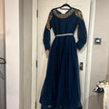 Blue chiffon dress style 3pc
