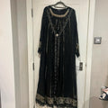 Black chiffon gown style 3PC fancy suit