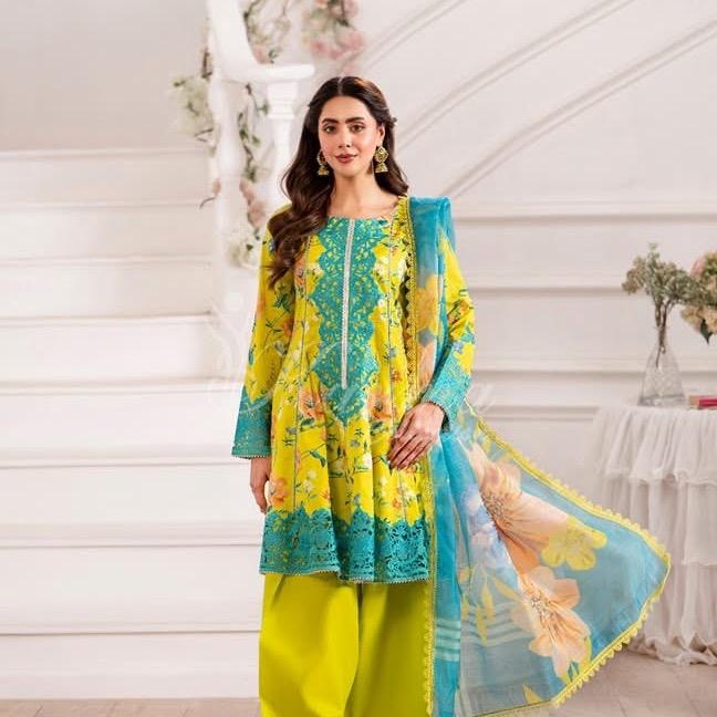 Karma sage Embroidered with farshi shalwar