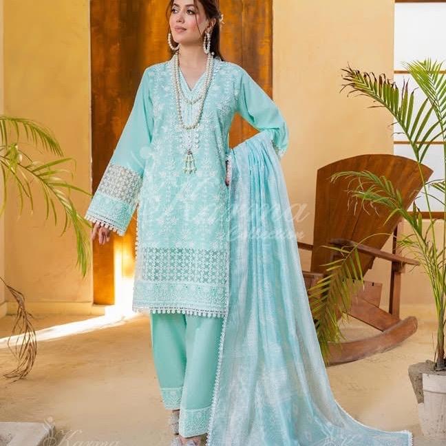 Karma heavy embroidered with embroidered farshi shalwar