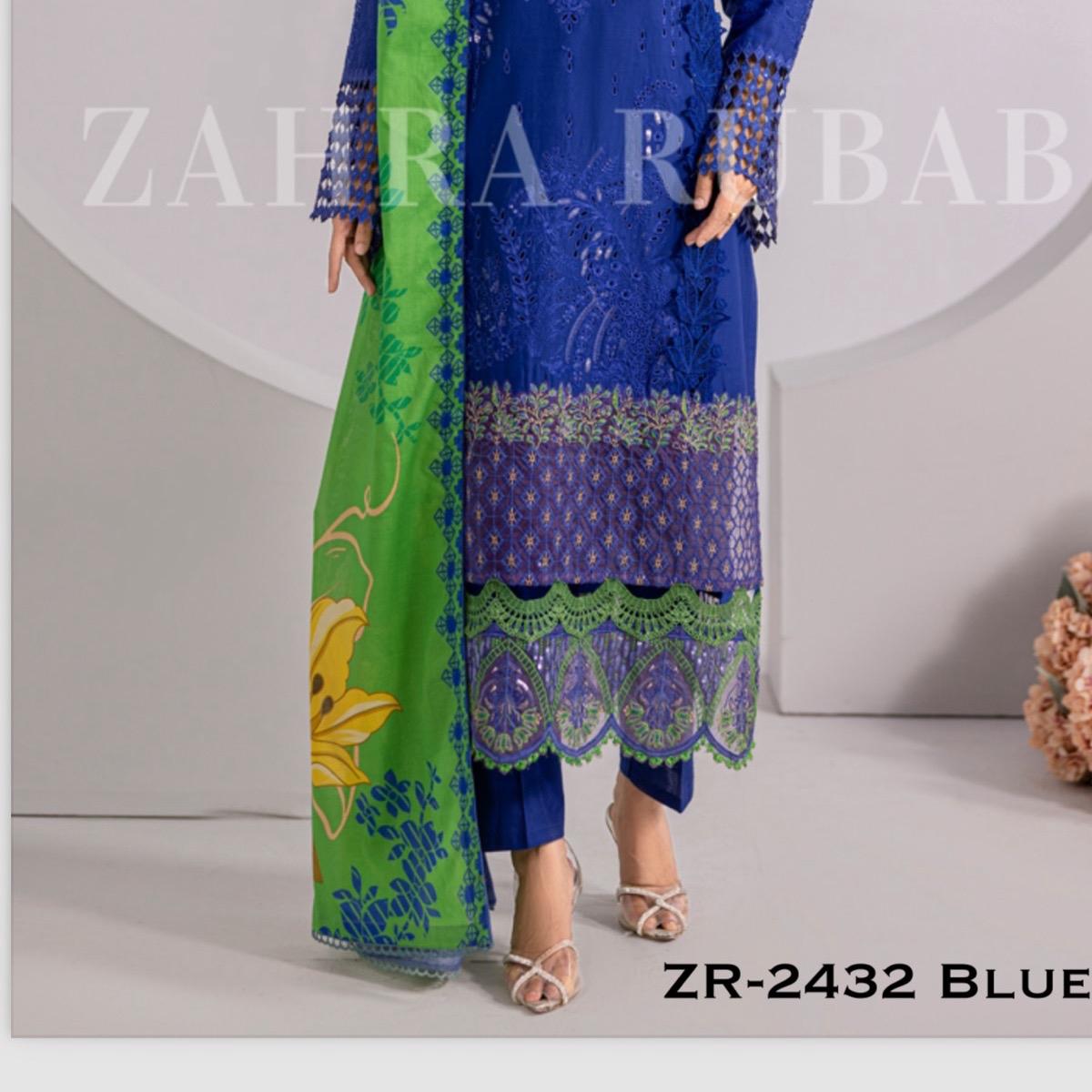Blue Zahra Rubab 3PC