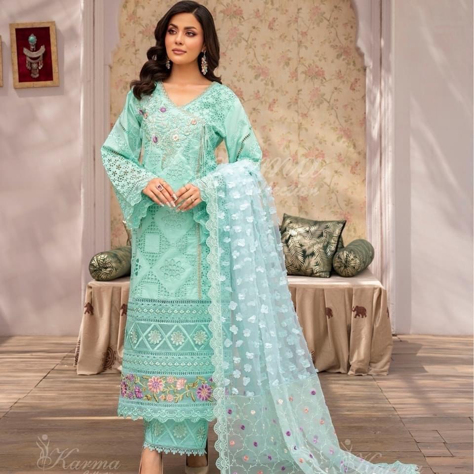 Karma cotton embroidered 3PC
