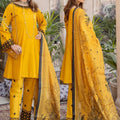 Ally’s cotton mustard/yellow short dress style 3PC